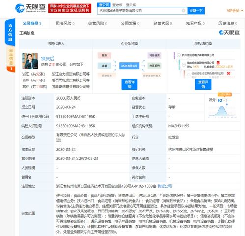 娃哈哈斥資2億元成立電子商務公司，加速布局互聯網信息服務